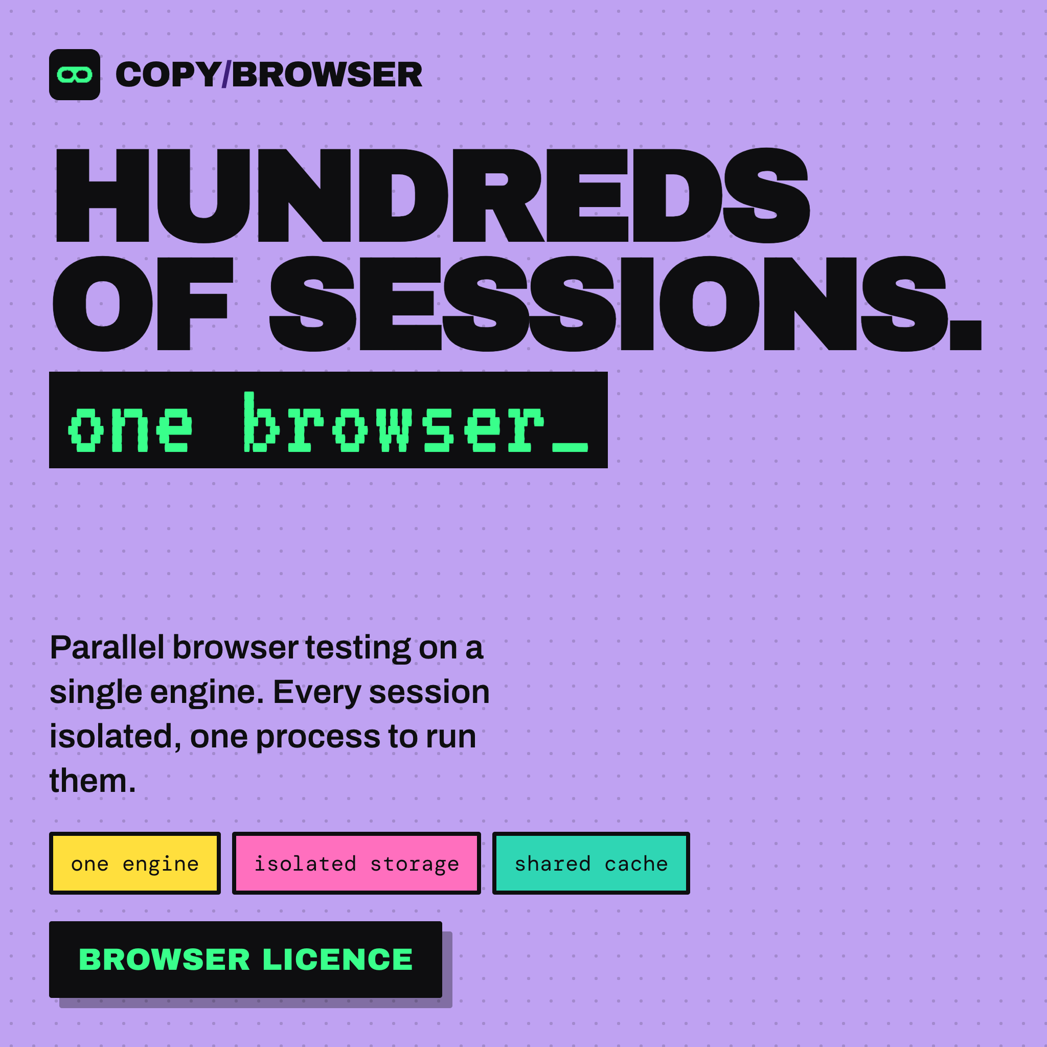 Copy Browser License — Hundreds of Sessions, One Browser